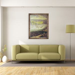 Tablou inramat - Scoala franceza - Ridicarea asediului de la Ile de Re I, 70 x 90 cm - Img 2