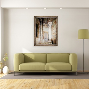 Tablou inramat - Scoala franceza - Un staret in haine ceremoniale, 60 x 80 cm - Img 2