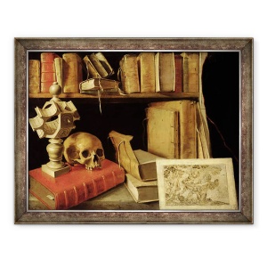 Tablou inramat - Scoala franceza - Vanitas cu cadran solar, 60 x 80 cm