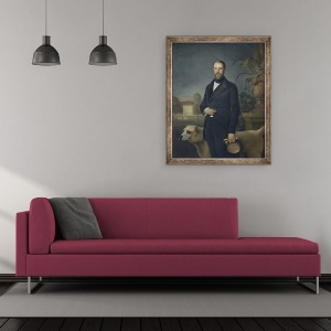 Tablou inramat - Scoala Germana - Otto von Bismarck, 50 x 60 cm - Img 2