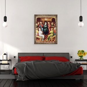 Tablou inramat - Scoala germana - Pentecost, 70 x 90 cm - Img 3