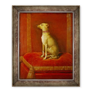 Tablou inramat - Scoala Germana - Unul dintre ogarii italieni ai lui Frederick II, 50 x 60 cm