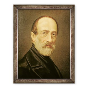 Tablou inramat - Scoala Italiana - Portret De Giuseppe Mazzini, 60 x 80 cm