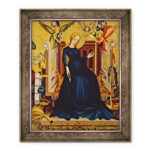 Tablou inramat - Scoala Maghiara - Maria Gravida, fragment dintr-un panou din Németújvár, 50 x 60 cm