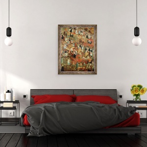 Tablou inramat - Scoala Mexicana - Plaza Mayor in Mexic, 60 x 80 cm - Img 3