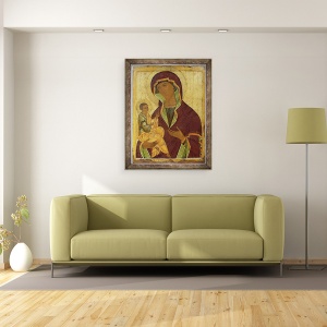 Tablou inramat - Scoala Rusa - Fecioara si copilul I, 70 x 90 cm - Img 2