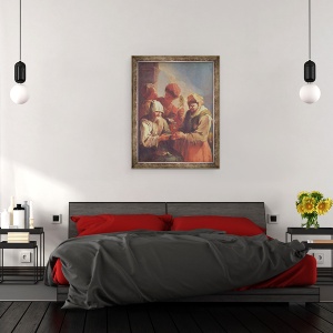 Tablou inramat - Scoala spaniola - Bohemians spanioli, 60 x 80 cm - Img 3