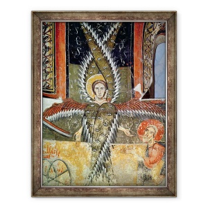 Tablou inramat - Scoala spaniola - Serafimi purifica buzele lui Isaia, 70 x 90 cm