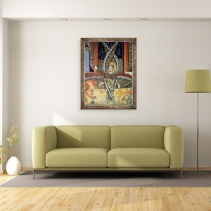 Tablou inramat - Scoala spaniola - Serafimi purifica buzele lui Isaia, 70 x 90 cm - Img 2