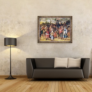 Tablou inramat - Sebastian Vrancx - Scene de razboi ulei pe panou, 60 x 80 cm - Img 2