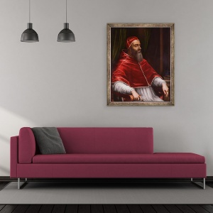 Tablou inramat - Sebastiano del Piombo - Papa Clement VII, 50 x 60 cm - Img 2