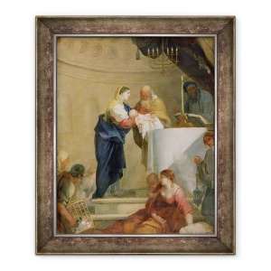 Tablou inramat - Sebastien Bourdon - Prezentarea in templu, 70 x 85 cm