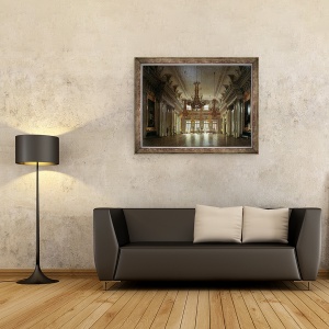 Tablou inramat - Sergey Konstantinovich Zaryanko - Sala Feldmaresalului din Palatul de Iarna, 60 x 80 cm - Img 2
