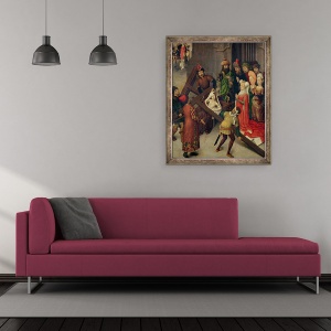 Tablou inramat - Simon Marmion - Sfanta Elena si miracolul crucii adevarate, 50 x 60 cm - Img 2