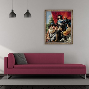 Tablou inramat - Simon Vouet - Ludovic al XIII-lea 1601-43, 70 x 85 cm - Img 2