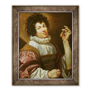 Tablou inramat - Simon Vouet - Tanar cu o Fig, 50 x 60 cm