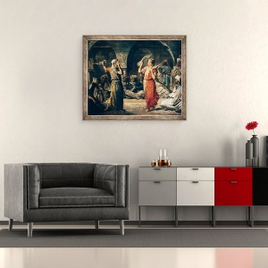 Tablou inramat - Theodore Chasseriau - Dansul batistelor, 50 x 60 cm - Img 2