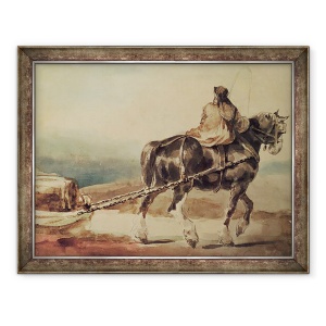 Tablou inramat - Theodore Gericault - Calul barjei, 60 x 80 cm