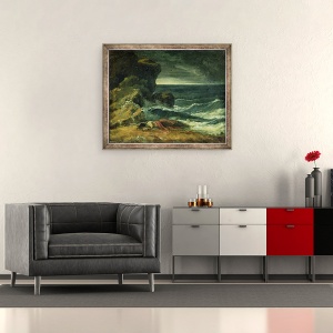 Tablou inramat - Theodore Gericault - Furtuna sau epava, 50 x 60 cm - Img 2