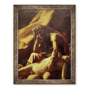 Tablou inramat - Theodore Gericault - Pluta Meduzei, detaliu al unui batran, 70 x 90 cm