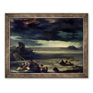 Tablou inramat - Theodore Gericault - Scena Potop, 70 x 90 cm