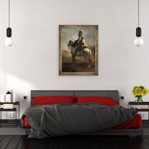 Tablou inramat - Theodore Gericault - Trompetistul husarilor, 70 x 90 cm - Img 3