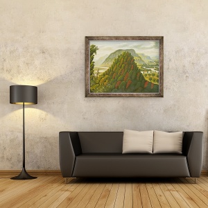 Tablou inramat - Thomas Chambers - Valea Connecticut, 70 x 90 cm - Img 2
