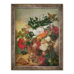 Tablou inramat - Thomas Couture - Buchet de Bujori, 70 x 90 cm