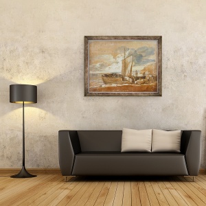 Tablou inramat - Thomas Gainsborough - Un feribot de vite, 70 x 90 cm - Img 2