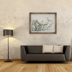 Tablou inramat - Thomas Rowlandson - Doctorul a biruit, 60 x 80 cm - Img 2