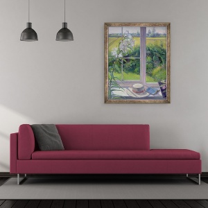 Tablou inramat - Timothy Easton - Scaun fereastra si crin II, 50 x 60 cm - Img 2