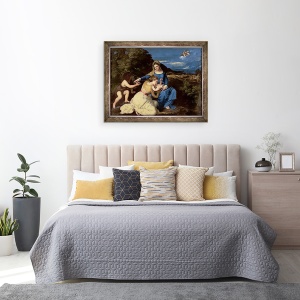 Tablou inramat - Titian - Fecioara si Pruncul cu Sfintii, 70 x 90 cm - Img 3