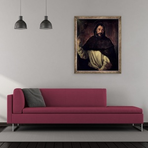 Tablou inramat - Titian - Sfantul Dominic 1170-1221, 50 x 60 cm - Img 2