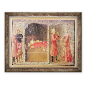 Tablou inramat - Tomasso Masaccio - Povestea Sfantului Julian Ospitalierul, 70 x 90 cm