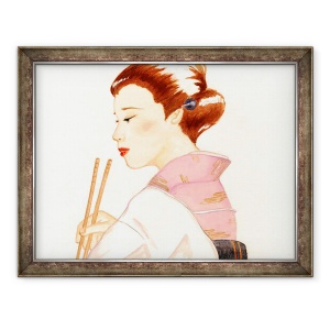 Tablou inramat - Tomoko FURUYA - Proprietareasa japoneza,2015, 60 x 80 cm