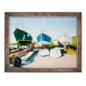 Tablou inramat - Tony Fandino - Barci la Skiathos IV, 60 x 80 cm