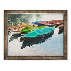 Tablou inramat - Tony Fandino - Barci pe Tamisa VI, 60 x 80 cm