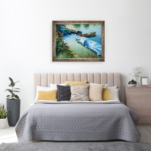 Tablou inramat - Tony Fandino - Barci pe Tamisa XIII, 70 x 90 cm - Img 3