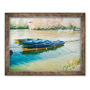 Tablou inramat - Tony Fandino - Barci pe Tamisa XV, 60 x 80 cm