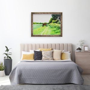 Tablou inramat - Tony Fandino - Femeie cu cal langa Otford, 60 x 80 cm - Img 3