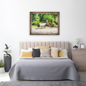 Tablou inramat - Tony Fandino - Mirele Exercitarea Ponei Polo, Richmond, 60 x 80 cm - Img 3