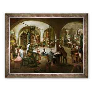 Tablou inramat - V. Cornis - Fabrica din Rue dAubagne, 70 x 90 cm