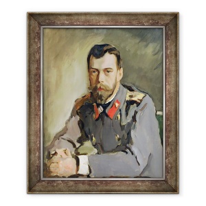 Tablou inramat - Valentin Aleksandrovich Serov - Portret De Nicolae II, 70 x 85 cm
