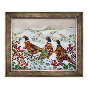 Tablou inramat - Vanessa Bowman - Trei fazani, 50 x 60 cm