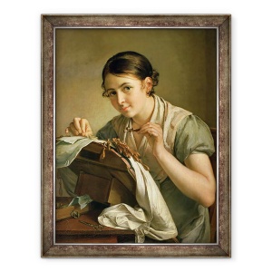 Tablou inramat - Vasili Andreevich Tropinin - Lacemaker, 60 x 80 cm