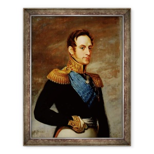 Tablou inramat - Vasili Andreevich Tropinin - Portretul tarului Nicolae I 1796-1855 1826, 60 x 80 cm