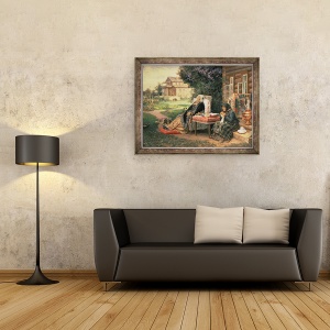 Tablou inramat - Vasili Maksimovich Maksimov - Toate in trecut, 70 x 90 cm - Img 2