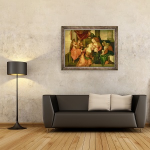 Tablou inramat - Veronese - Casatoria mistica a Sfintei Ecaterina, 70 x 90 cm - Img 2