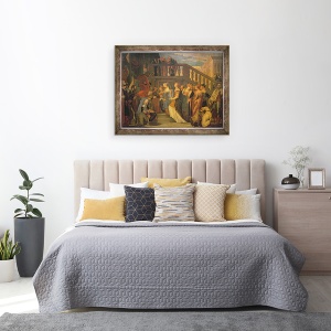 Tablou inramat - Veronese - Estera si Ahasveros, 60 x 80 cm - Img 3