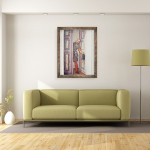 Tablou inramat - Veronese - Un servitor la usa, 70 x 90 cm - Img 2